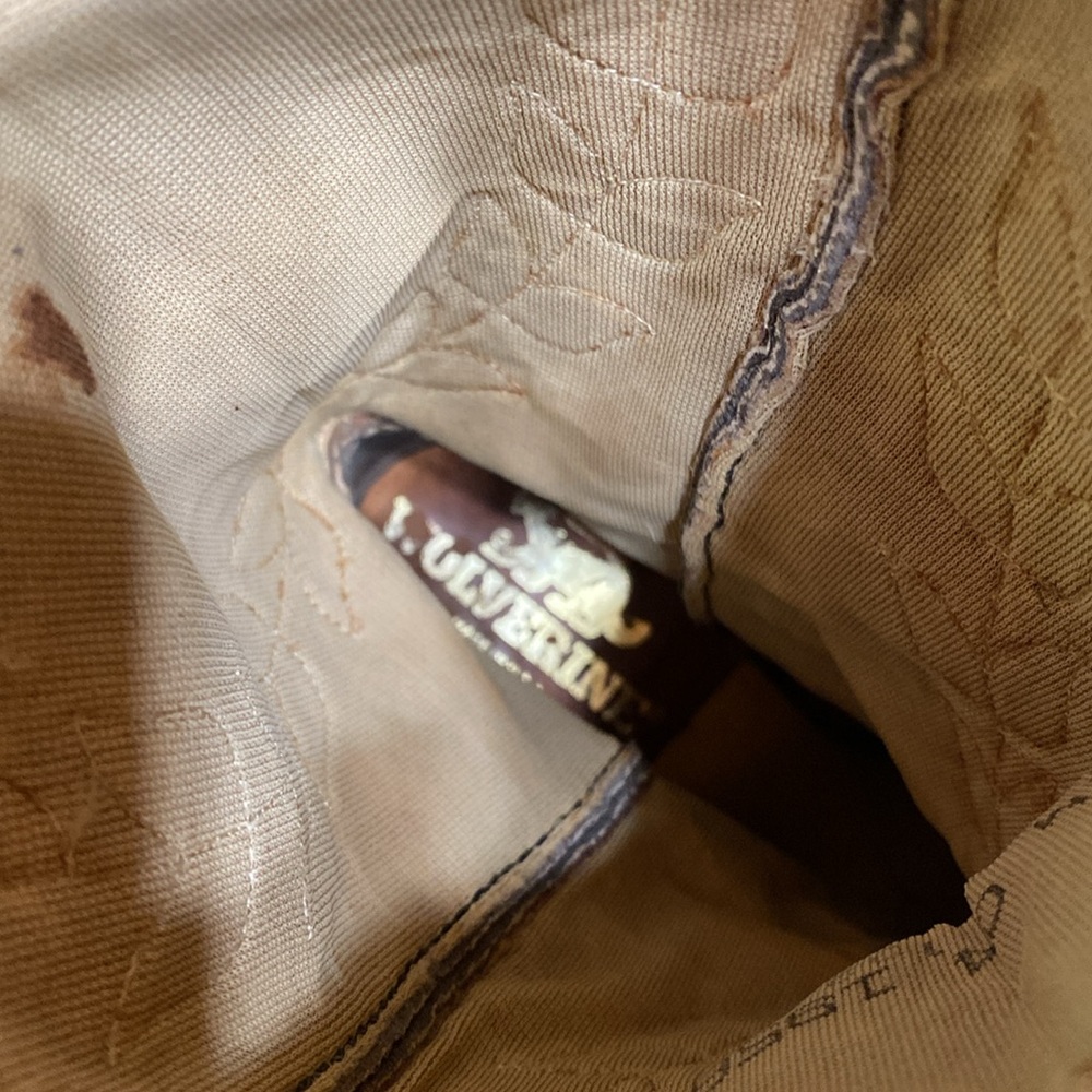 Wolverine Vintage Suede Flower Detail Vintage Cowboy Boots 1970’s - Picture 16 of 17